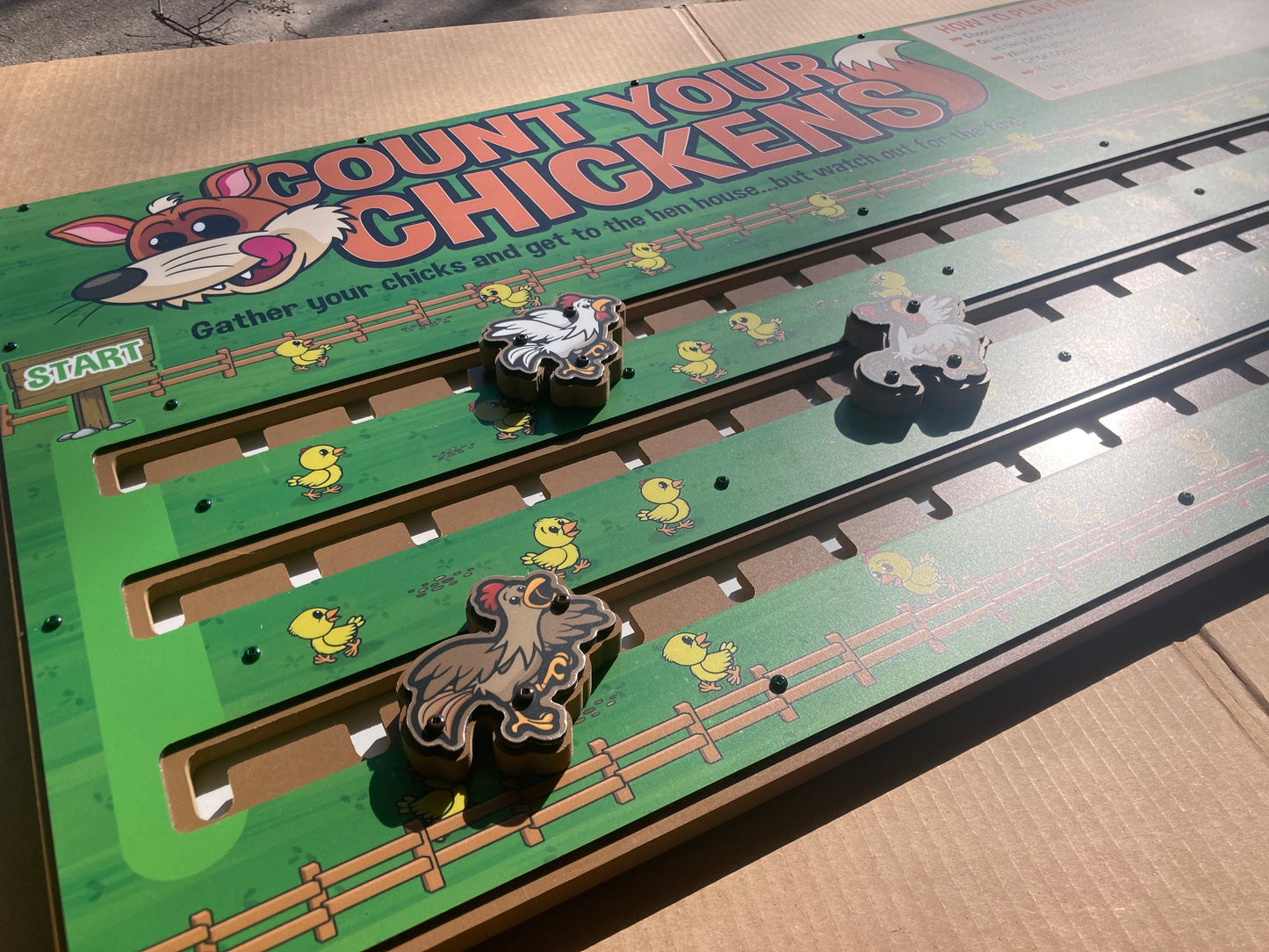 Spin & Slide games (bees, chickens, crows)