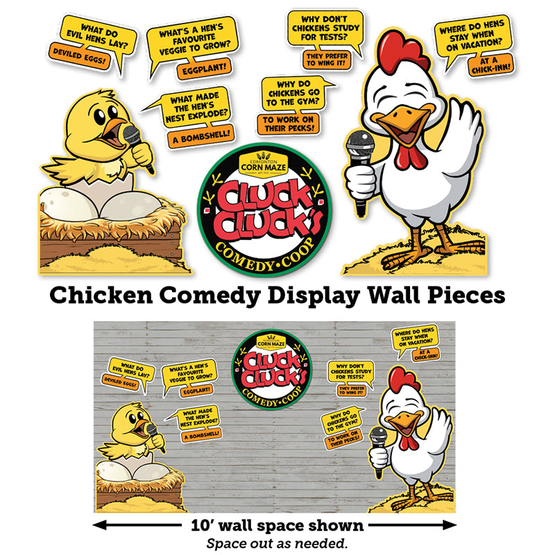 Cluck Clucks - a comedy coop display for your chickens