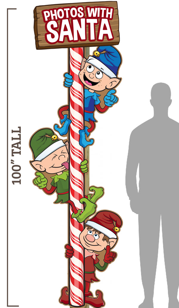 "Above the crowd" sign posts.