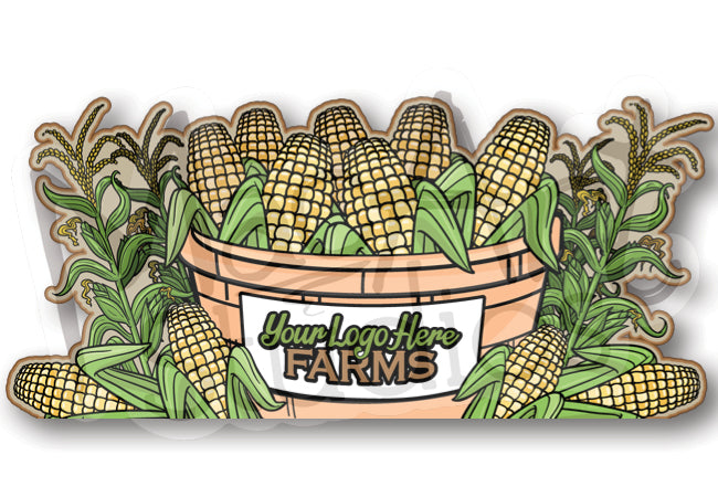 Giant bushel of Corn 'Stand-Behind' Photo Opp