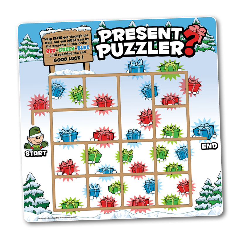 Present puzzler (logic maze)