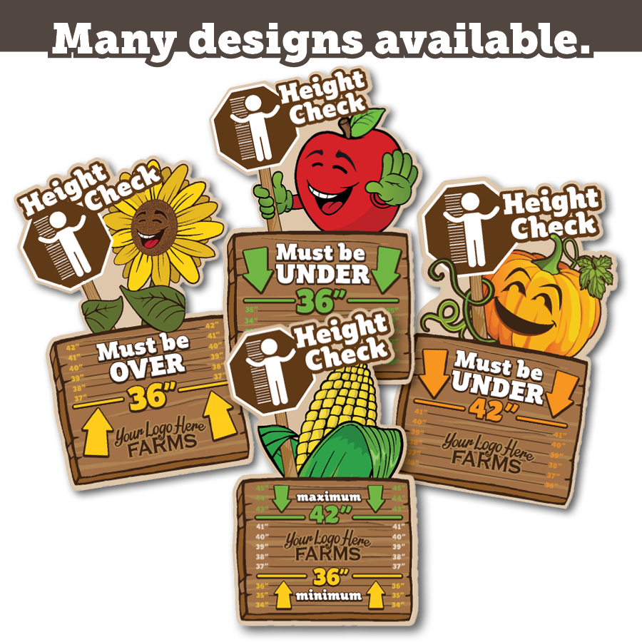 Height Check Sticker Hd Height Check Signs | Sets of 3 – MacArt Studios