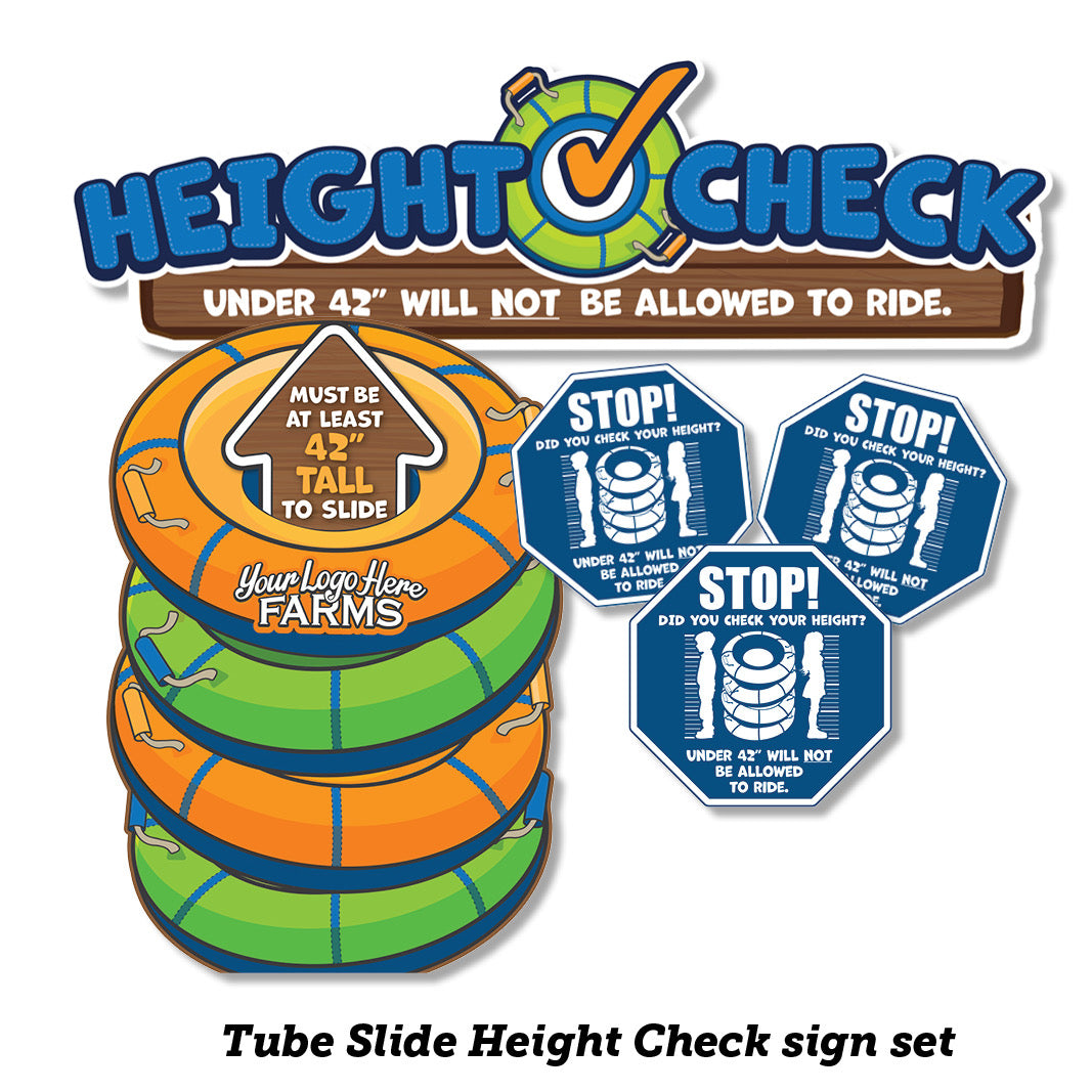 Slide 'Height Check' signage