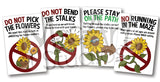 Sunflower Maze Rule Signs (8 pack)