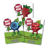 Wait Here for social distancing (set of 5) -  Berry Picking