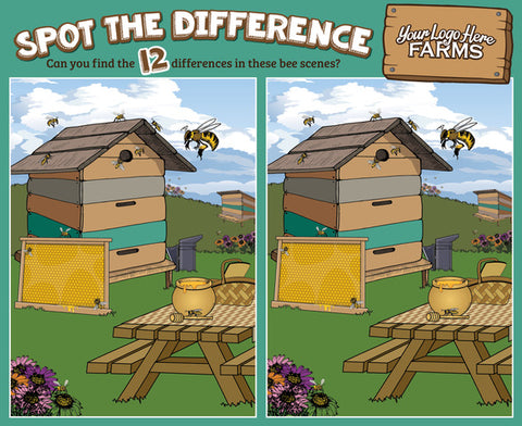 Bees & Honey - Spot the Difference Gameboard