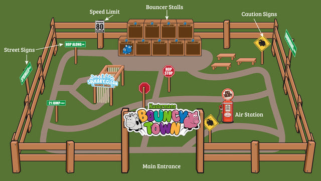 Bouncy Town- Signage Package