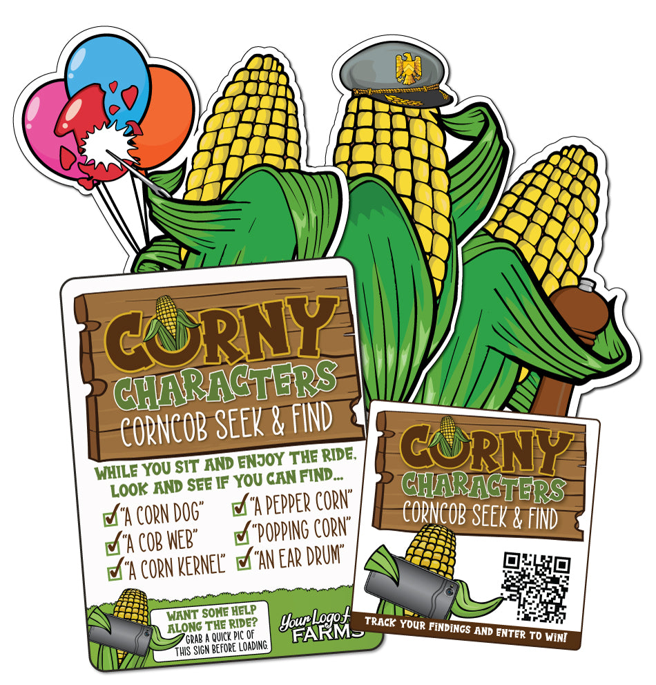 Corny Rode Corny Characters - Seek & Find Tractor Ride. – FarmYard Games