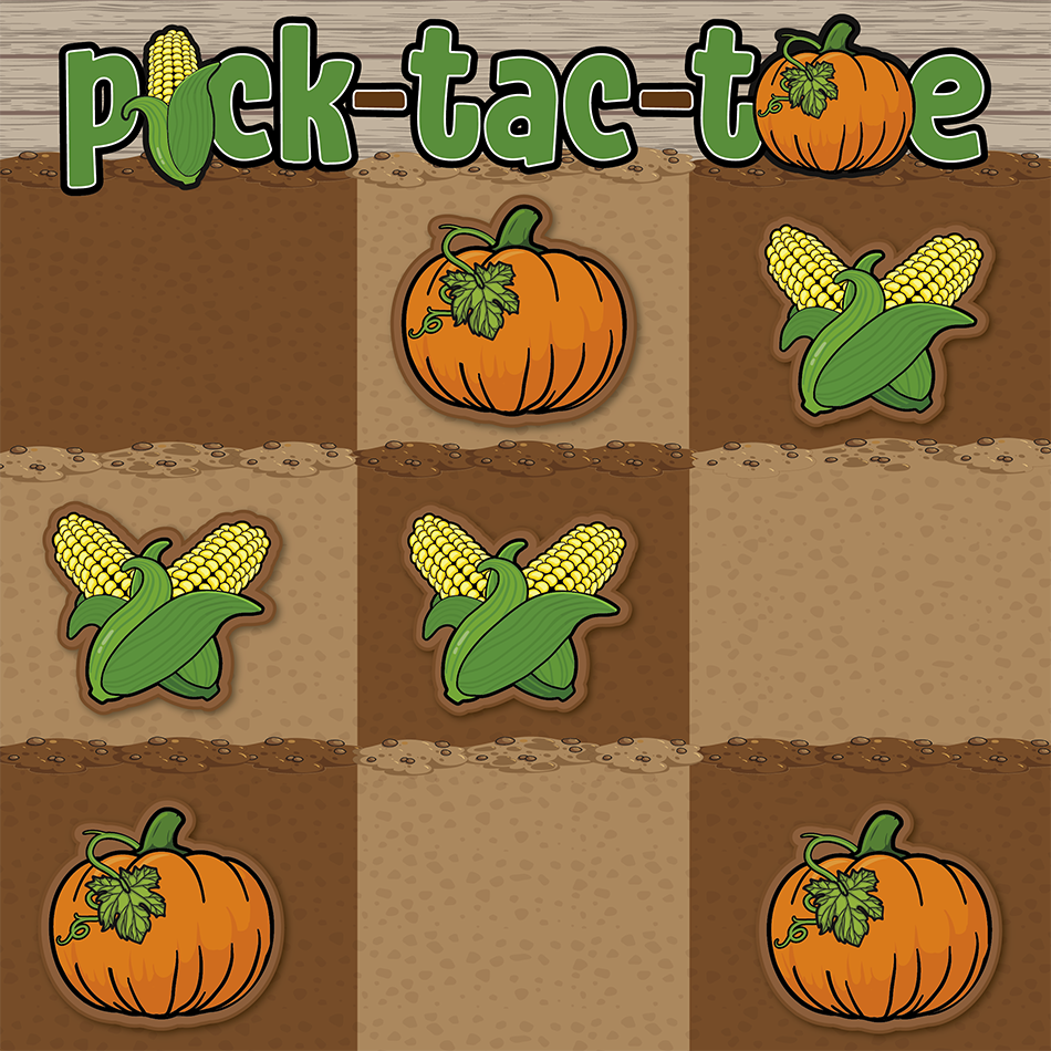 Pick-Tac-Toe (Corn and Pumpkin)