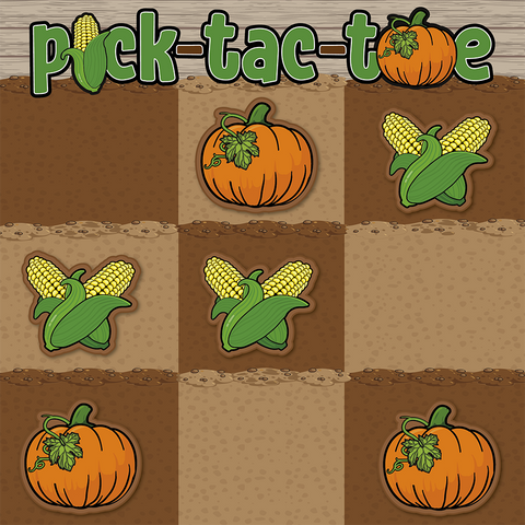 Pick-Tac-Toe (Corn and Pumpkin)