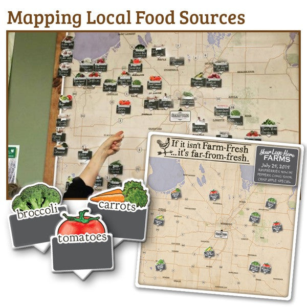 Local Food Source Area Maps and Magnets – MacArt Studios